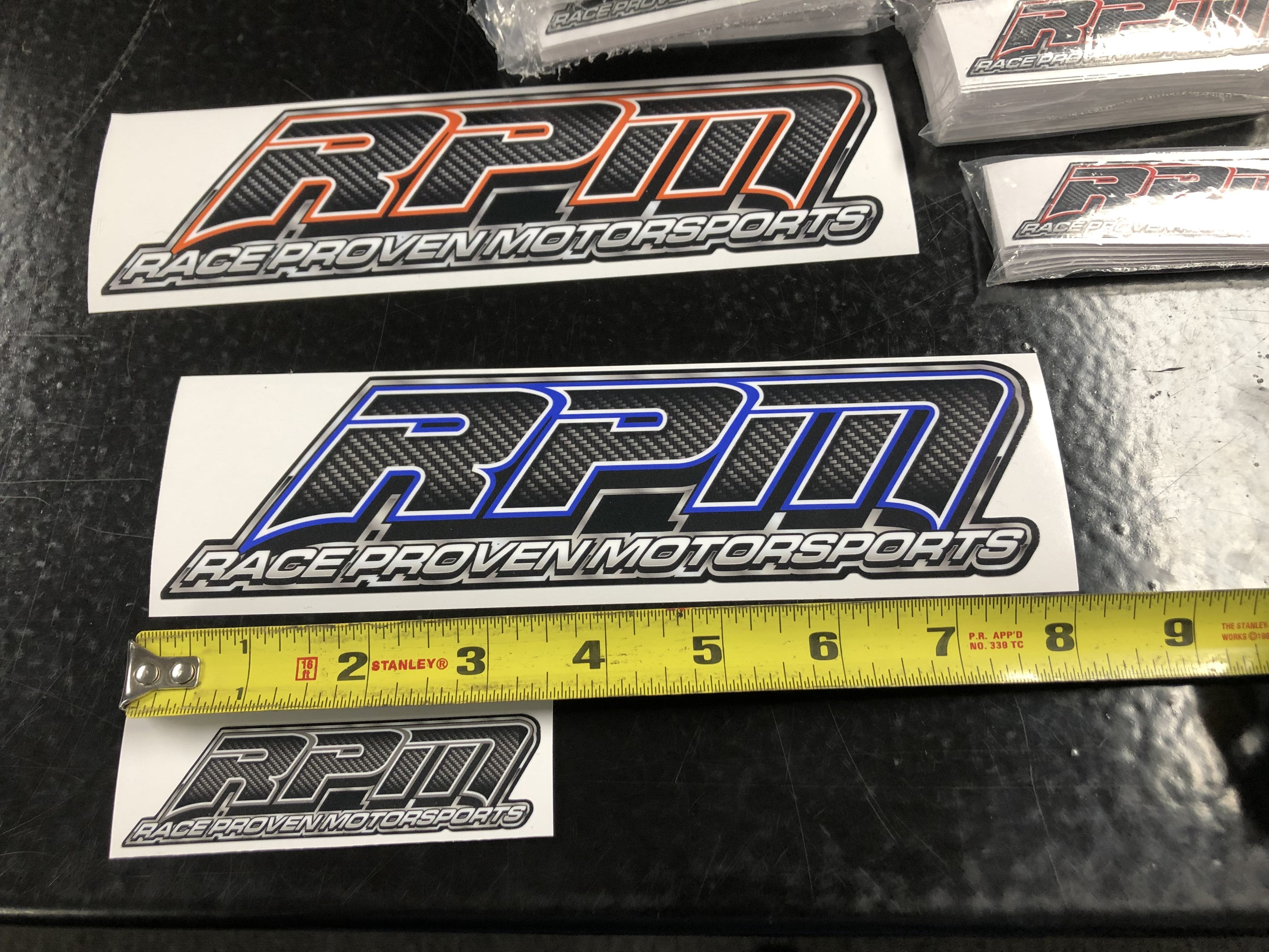 RPM Carbon Fiber Style Stickers | Race Proven Motorsports