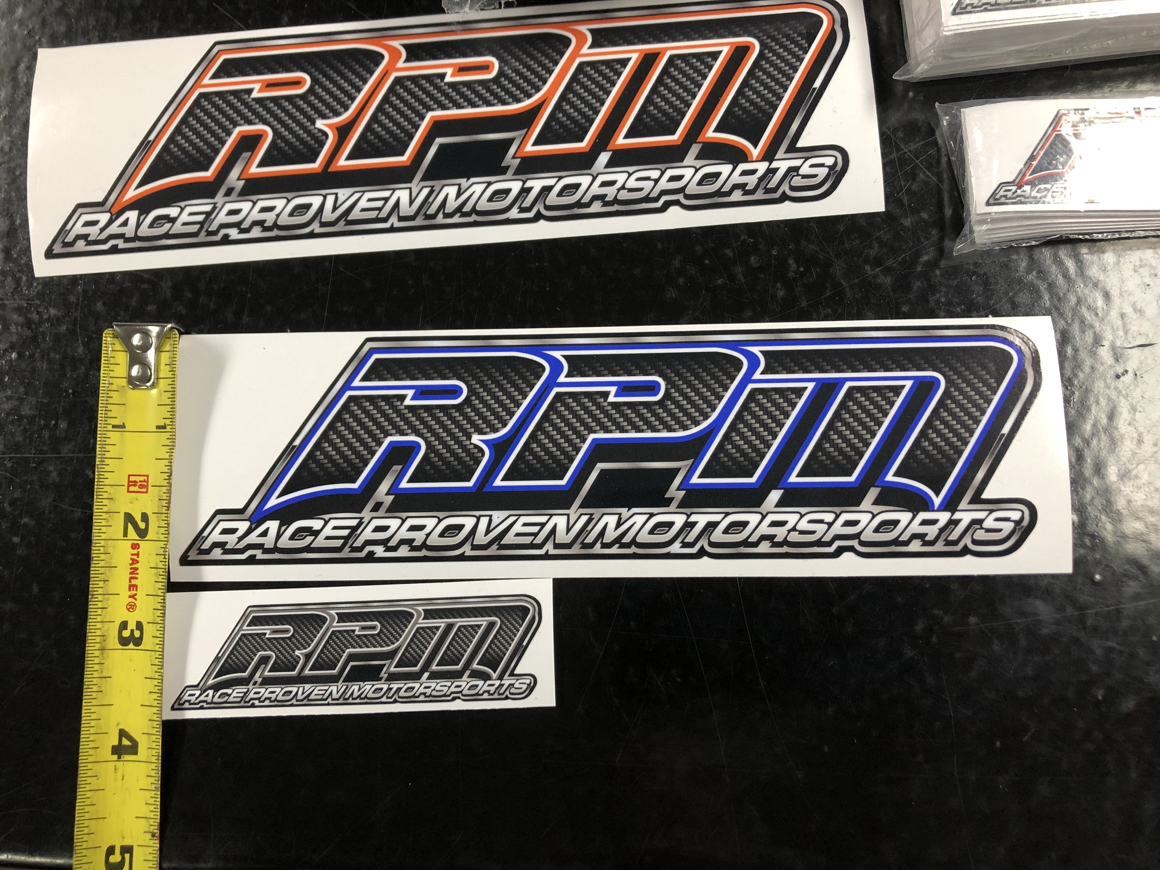 RPM Carbon Fiber Style Stickers | Race Proven Motorsports