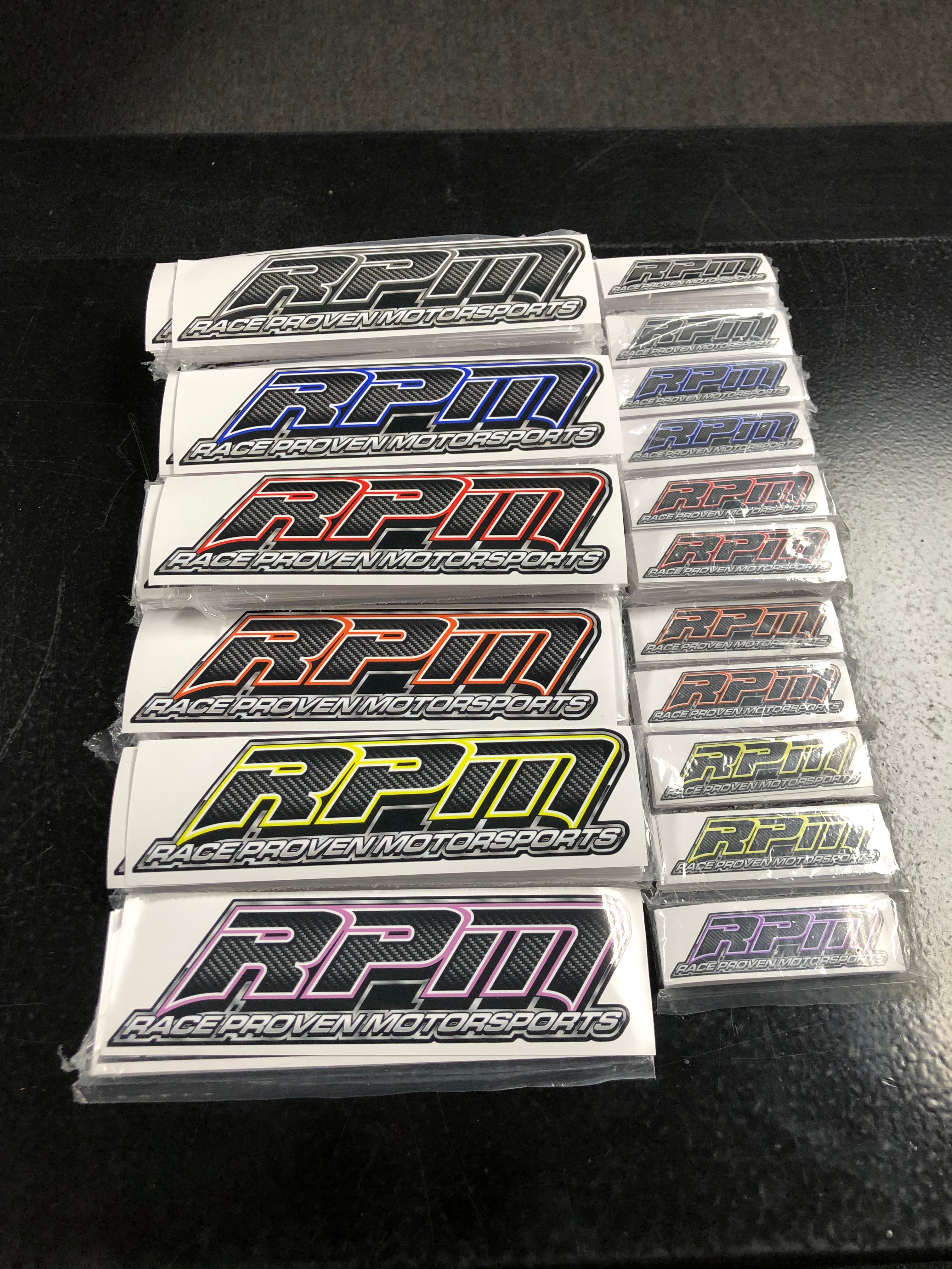 RPM Carbon Fiber Style Stickers | Race Proven Motorsports
