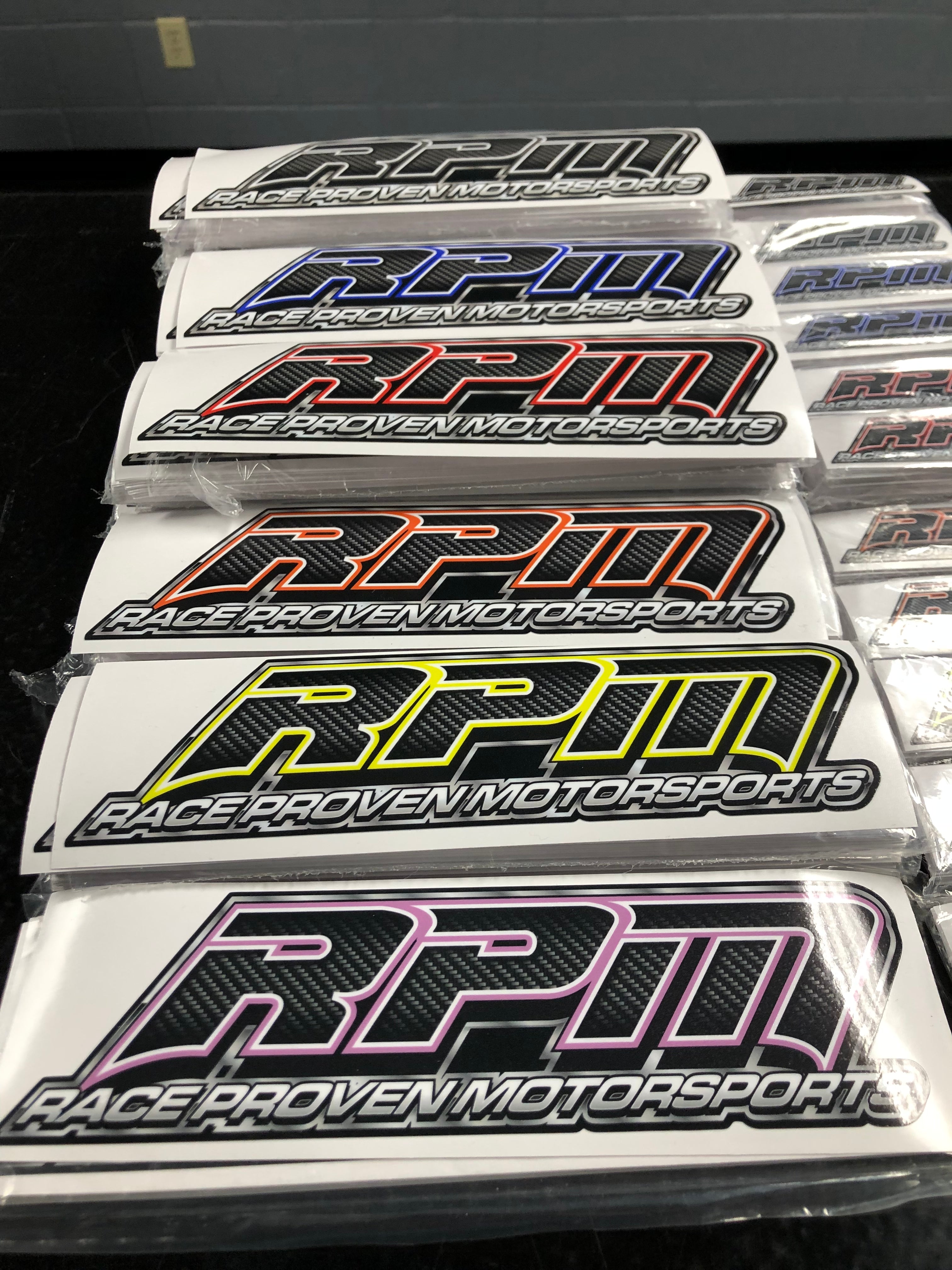 RPM Carbon Fiber Style Stickers | Race Proven Motorsports
