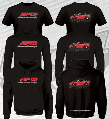 NEW!!!   RPM Corvette Racecar Black Pullover Hoodie
